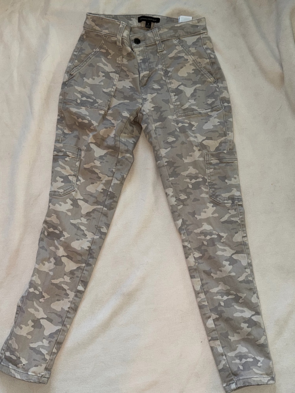 Banana Republic Women’s Skinny Camo Jeans - Gray & Beige